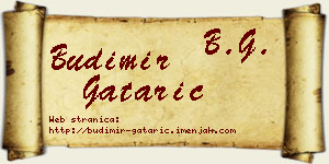 Budimir Gatarić vizit kartica
